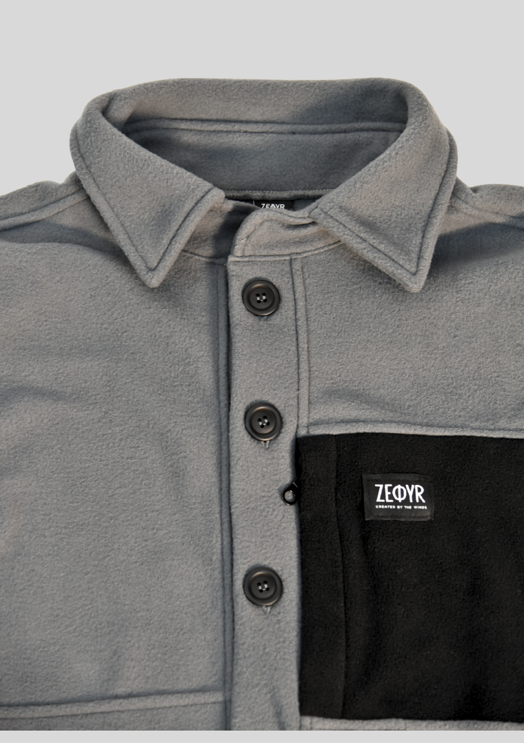 Soft Grey Outdoors Fleece Shirt